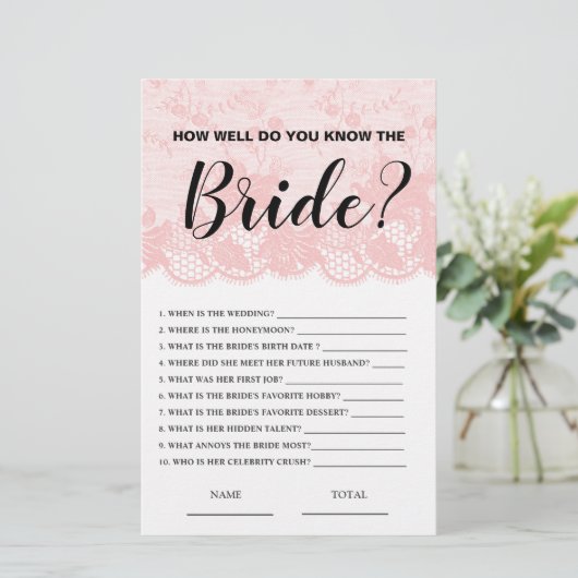 How well know the Bride Pink Lace Bridal Game (スタンド正面)