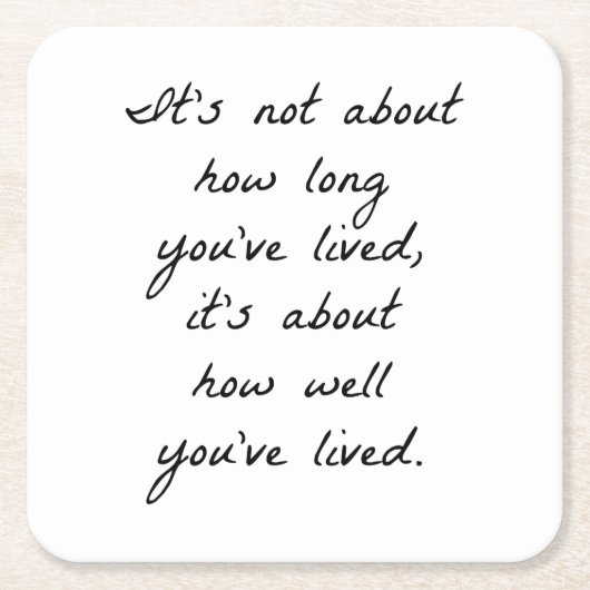 How Well You Live紙・コースター スクエアペーパーコースター (正面)