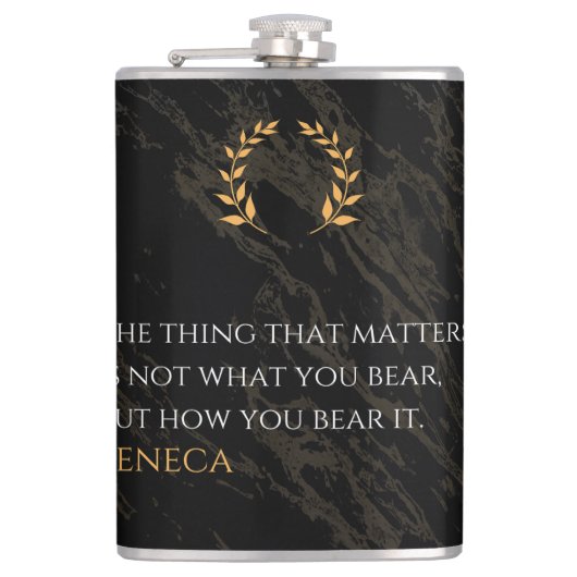 How You Bear It - Seneca Stoic Philosophy Quote フラスク (正面)
