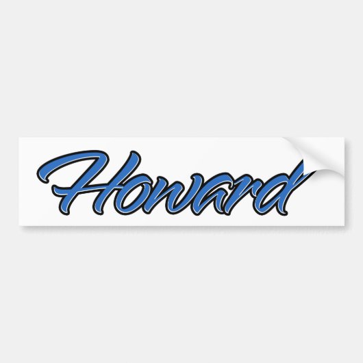 Howard Name blue Aufkleber Sticker Autoaufkleber バンパーステッカー (正面)
