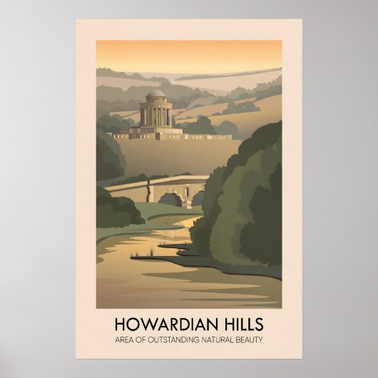 Howardian Hills AONB Travel Poster ポスター (正面)