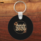 Howdy 2026 New Year Hello 2026 Western New Year  キーホルダー (正面)