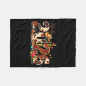 Howdy 2026 New Year Hello 2026 Western New Year  フリースブランケット (正面(横))