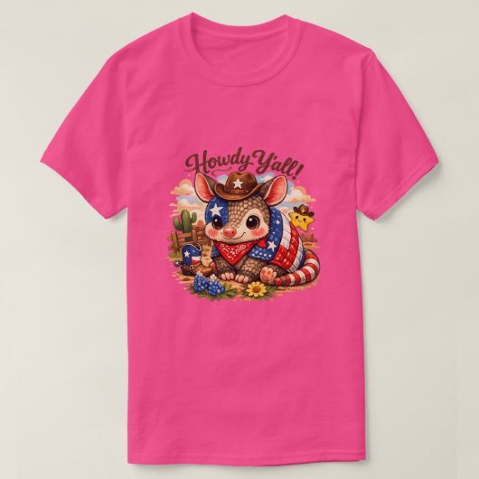 Howdy armadillo  tシャツ (デザイン正面)