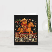 Howdy Christmas Cowboy Gingerbread Design  カード (正面)