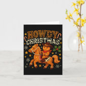 Howdy Christmas Cowboy Gingerbread Design  カード (黄色い花)