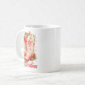 Howdy Christmas Family Pajamas Coquette Bow Cowgir コーヒーマグカップ (正面左)