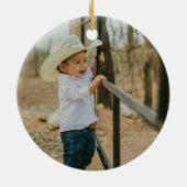 Howdy Christmas | Fun Western Desert Photo セラミックオーナメント (裏面)