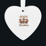 Howdy Christmas Funny Highland Cow Xmas Cows Lover オーナメント<br><div class="desc">Howdy Christmas Funny Highland Cow Xmas Cows Lover Cute T-Shirt (3)</div>
