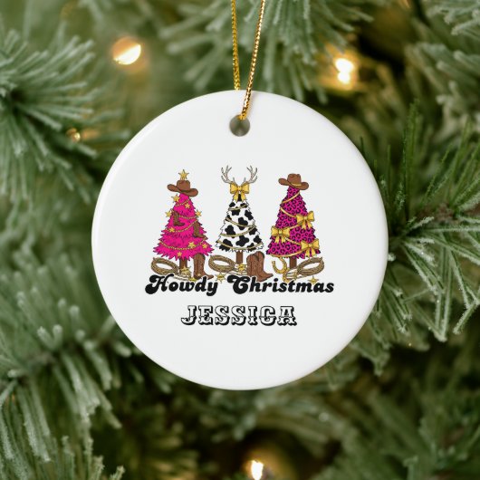 Howdy Christmas Ornament – Custom Western Keepsake セラミックオーナメント (ツリー)