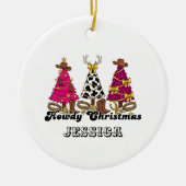 Howdy Christmas Ornament – Custom Western Keepsake セラミックオーナメント (正面)