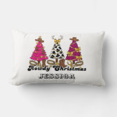 Howdy Christmas Pillow – Custom Western Decor ランバークッション (正面)