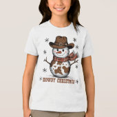 Howdy Christmas Snowman  トライブレンドＴシャツ (正面)