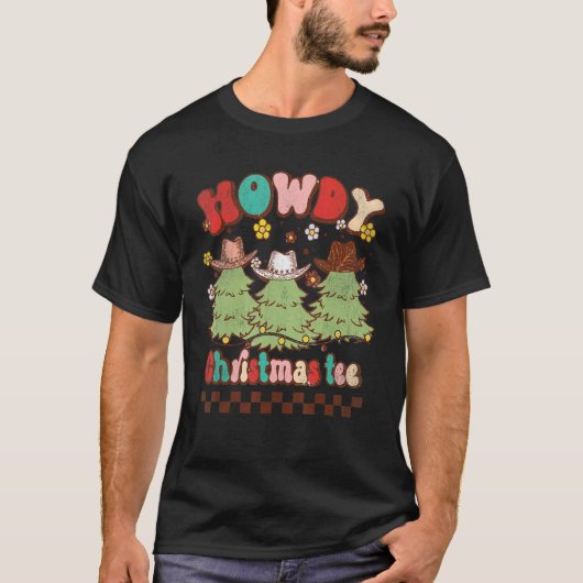 Howdy Christmas Tee Howdy Santa Western Christmas  Tシャツ (正面)