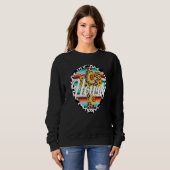 HOWDY  Cow Leopard Cactus Serape Cactus print Sunf スウェットシャツ (正面フル)