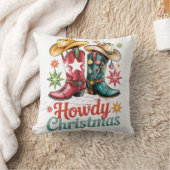 howdy cowboy boots hat west クッション (ブランケット)