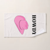 Howdy Cowboy Hat Pink バスタオルセット (ハンドタオル)