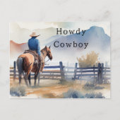 Howdy Cowboy Horse ポストカード (正面)