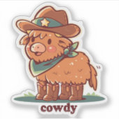 Howdy Cowdy シール (正面)