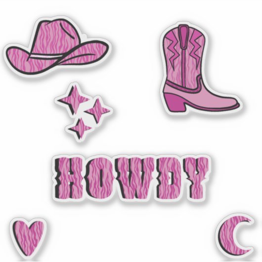 Howdy Cowgirl! Sticker pack シール (正面)