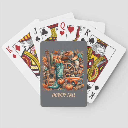 Howdy Fall Playing Cards トランプ (裏面)