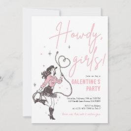 Howdy Girls Galentine’s Party Invitation 招待状