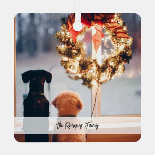 HOwdy HOwdyクリスマスカウボーイブーツ写真 メタルオーナメント (裏面)