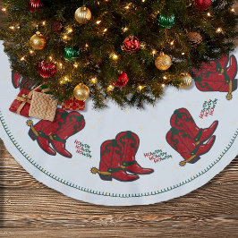 HOwdy HOwdyクリスマスカウボーイブーツ ブラッシュドポリエステルツリースカート