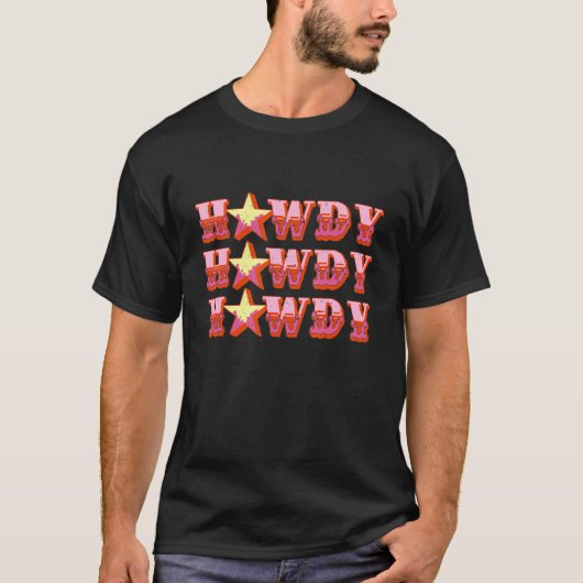 Howdy Howdy Howdy Country Rodeo Cowgirl Western Fa Tシャツ (正面)