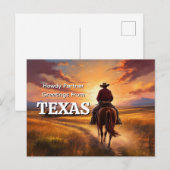 Howdy Partner Greetings from テキサス州 ポストカード (正面/裏面)