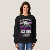 Howdy Partner Round These Parts We Support Asexual スウェットシャツ (正面フル)