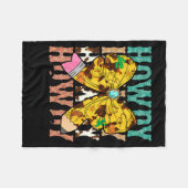 Howdy Pre-k 1st Grade Teacher Western Cowboy Cowgi フリースブランケット (正面(横))