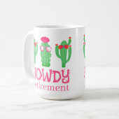 Howdy Retirement Funny Western Cactus Characters コーヒーマグカップ (正面左)