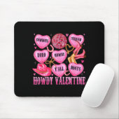 Howdy Valentine Western Cowgirl Hearts Candy Women マウスパッド (マウス)