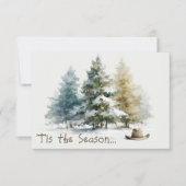 Howdy Western Rustic Watercolor セーブザデート (正面)