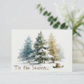 Howdy Western Rustic Watercolor Photo セーブザデート (スタンド正面)