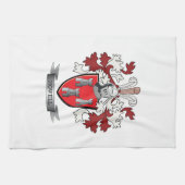 Howellの家紋の紋章付き外衣 キッチンタオル (横)