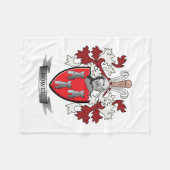 Howellの家紋の紋章付き外衣 フリースブランケット (正面(横))