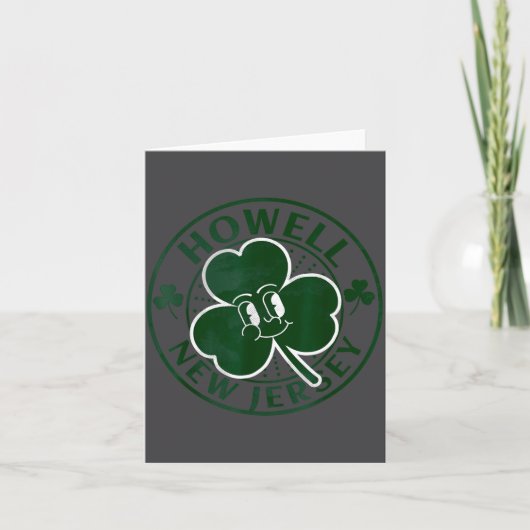 Howell New Jersey Irish Shamrock Nj Retro Souvenir カード (正面)