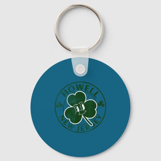 Howell New Jersey Irish Shamrock Nj Retro Souvenir キーホルダー (正面)
