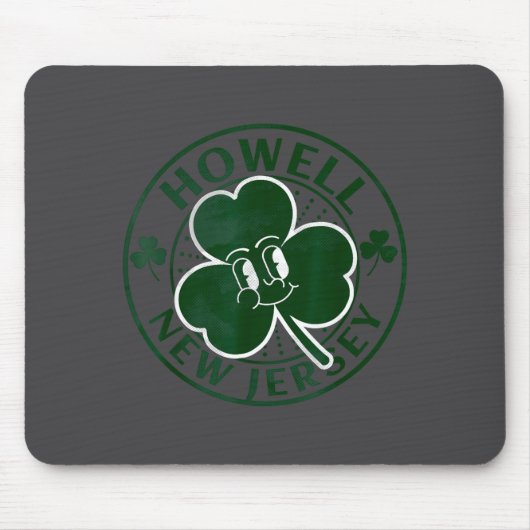 Howell New Jersey Irish Shamrock Nj Retro Souvenir マウスパッド (正面)