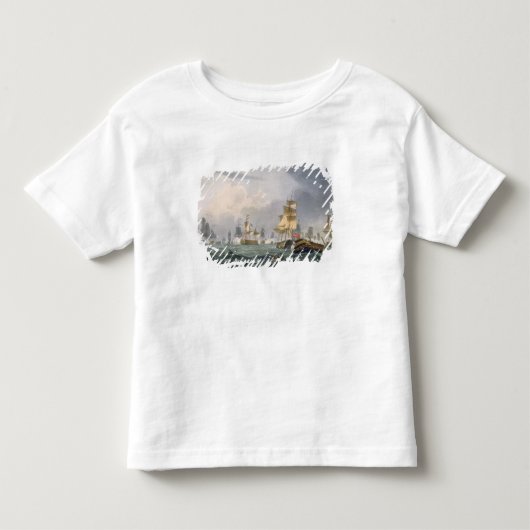 Howe's Victory、Thによって刻まれる1794年6月1日主の トドラーTシャツ (正面)