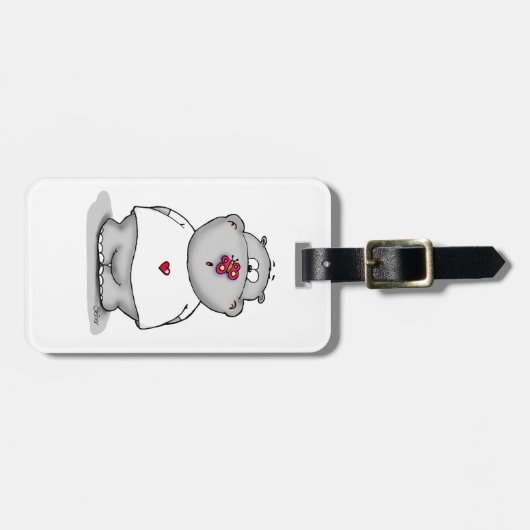 Howie小さいカバ-カバ ラゲッジタグ (正面横)