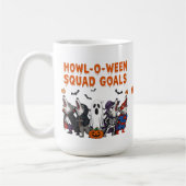 Howl-o-ween Squad Goals – Funny Halloween コーヒーマグカップ (左)