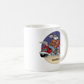 Howlena -バイクもしくは自転車に乗る人は動物の©のマグです コーヒーマグカップ (正面右)