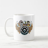 Howlena -バイクもしくは自転車に乗る人は動物の©のマグです コーヒーマグカップ (左)