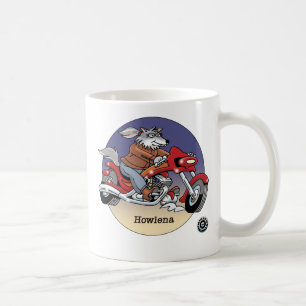 Howlena -バイクもしくは自転車に乗る人は動物の©のマグです コーヒーマグカップ