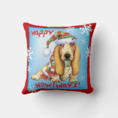 Howlidayの幸せなバセット犬 クッション (裏面)