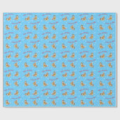 Howlidayの幸せなバセット犬 ラッピングペーパー (フラット)