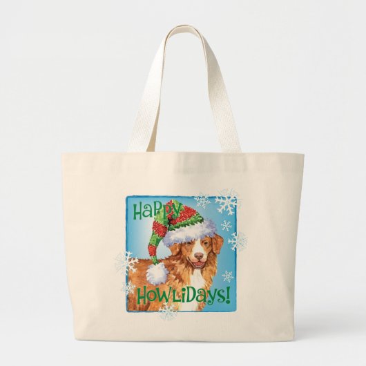Howlidayの幸せなToller ラージトートバッグ (正面)